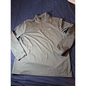 Vineyard Vines Sweater Mens L Gray 1/4‎ Zip Performance Pullover Golf Stretch